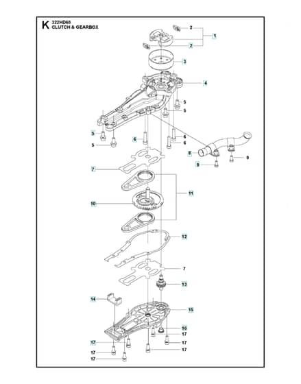 Husqvarna 322HD60 - Gear Housing