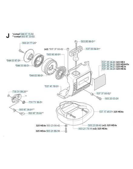Husqvarna 323HE3 - Starter