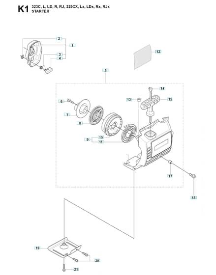 Husqvarna 323R - Starter