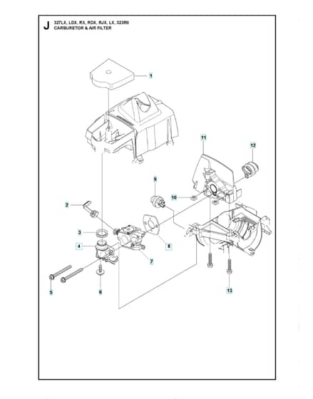 Husqvarna 323RII - Carburetor & Air Filter