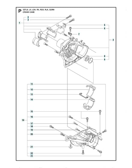 Husqvarna 323RII - Crankcase