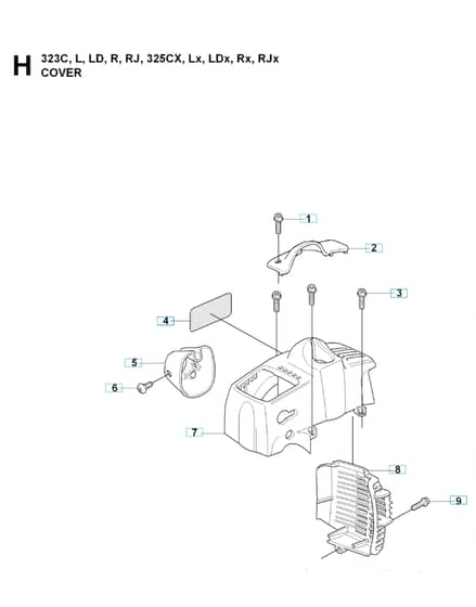Husqvarna 323RJ - 2008-Current - Cover