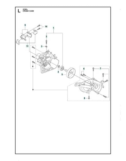 Husqvarna 323Ex - Crankcase