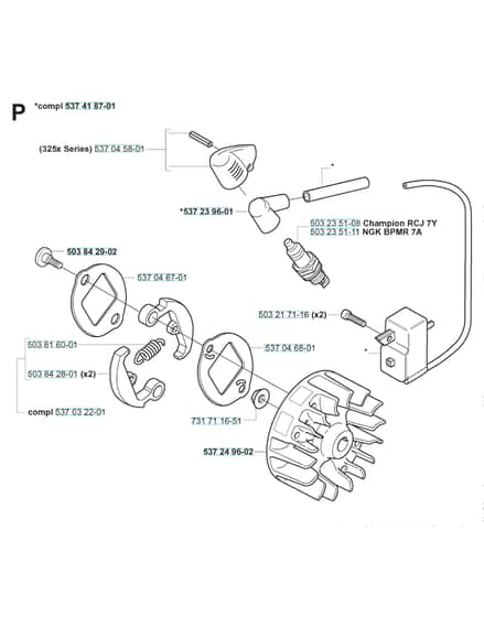 Husqvarna 323RJx - Ignition System & Clutch