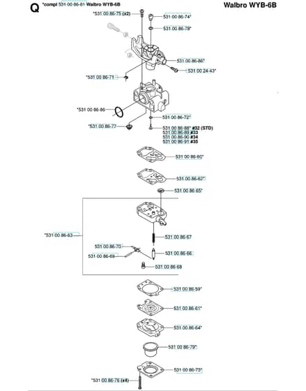 Husqvarna 324HDA55X-SERIES - Carburetor Details