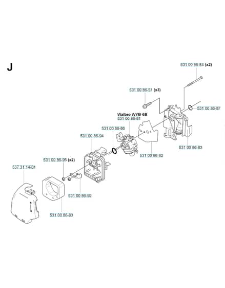 Husqvarna 324Lx - Carburetor & Air Filter