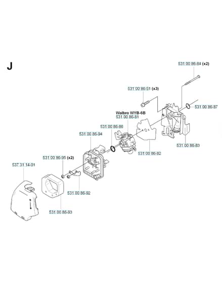 Husqvarna 324Rx - Carburetor & Air Filter