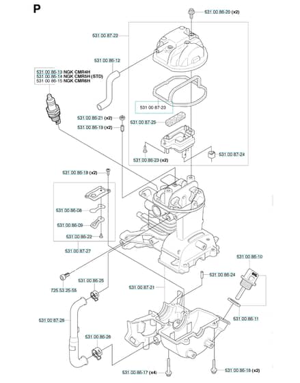 Husqvarna 324Rx - Cylinder & Crankcase