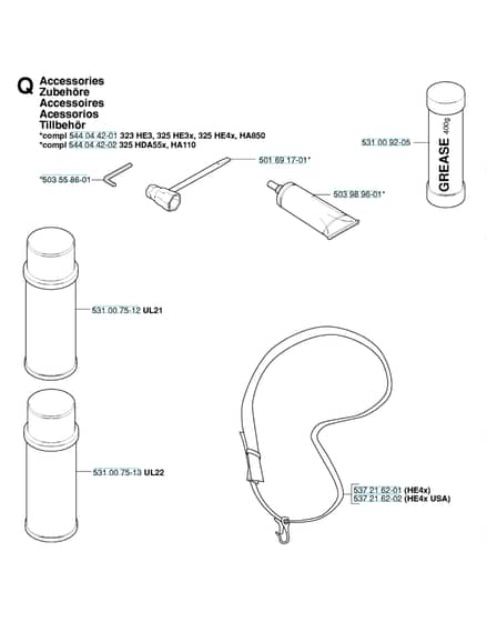 Husqvarna 325HDA55X-SERIES - Accessories