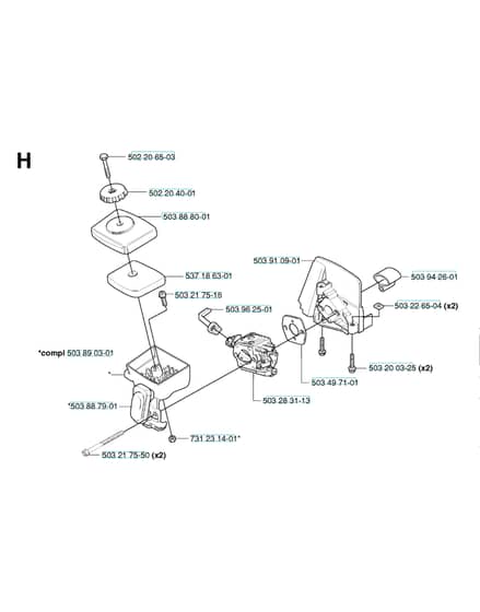 Husqvarna 325HDA55X-SERIES - Carburetor & Air Filter