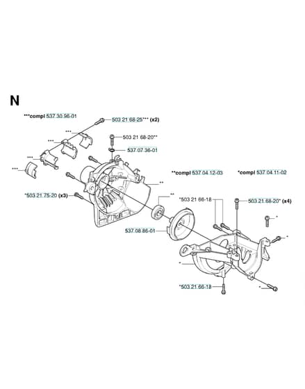 Husqvarna 325HDA55X-SERIES - Crankcase