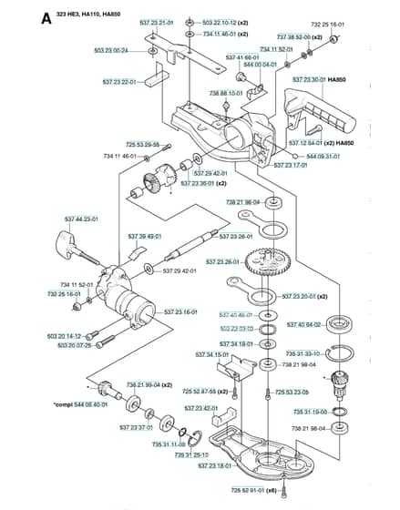 Husqvarna 325HDA55X-SERIES - Gear Housing 3