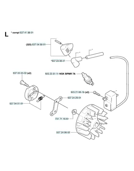 Husqvarna 325HDA55X-SERIES - Ignition System & Clutch