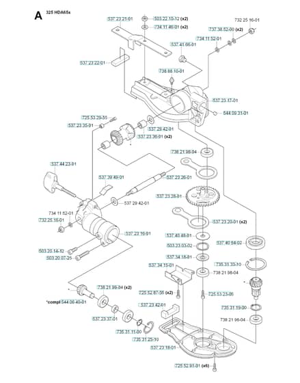 Husqvarna 325HDA65X-SERIES - Gear Housing