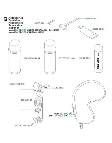 Husqvarna 325HE3X-SERIES - Accessories