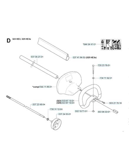 Husqvarna 325HE3X-SERIES - Handle & Controls