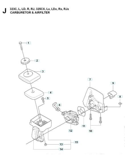Husqvarna 325 Lx - Carburetor & Air Filter