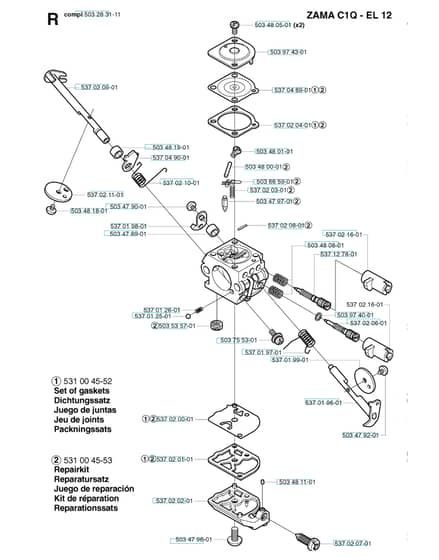 Husqvarna 325 Lxt - Carburetor Details