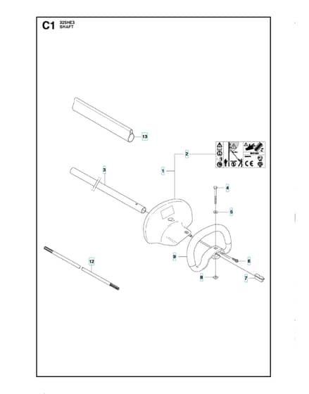 Husqvarna 325HE3 - Handle