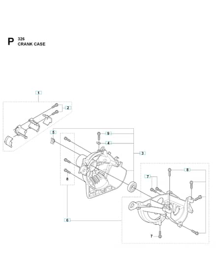 Husqvarna 325Ldx - Crankcase & Clutchdrum