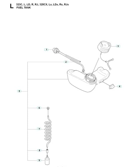 Husqvarna 325Ldx - Fuel Tank