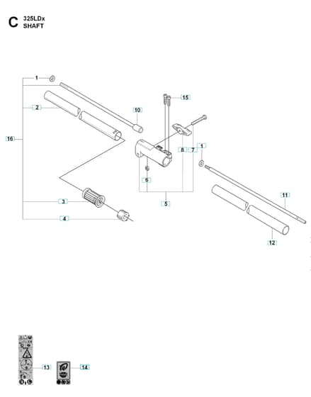 Husqvarna 325Ldx - Shaft & Handle 2