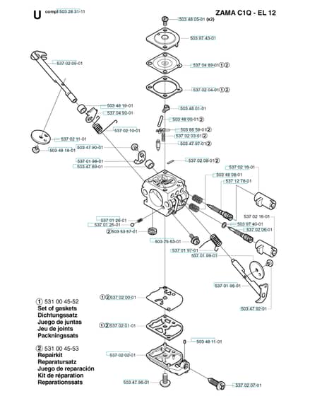 Husqvarna 326 Cx - Carburetor Details