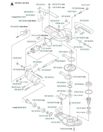 Husqvarna 326HE3X-SERIES - Gear Housing