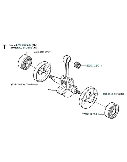 Husqvarna 326L - Crankshaft