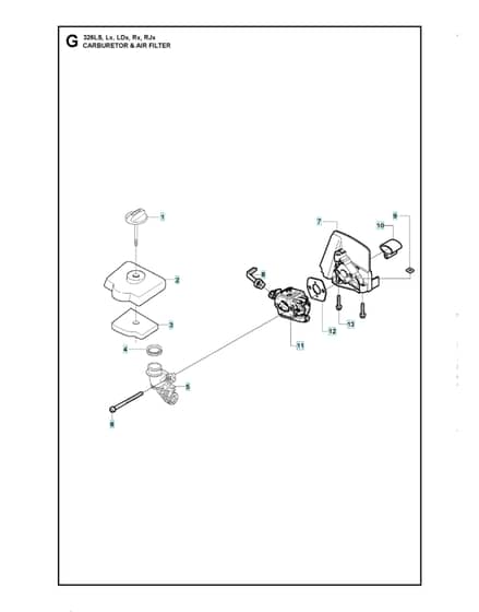 Husqvarna 326Lx - Carburetor & Air Filter