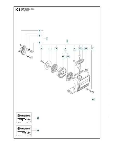 Husqvarna 327HDA65X-SERIESFROM20150500001-CURRENT - Starter