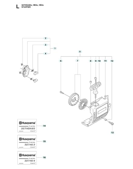 Husqvarna 327HE3X-SERIES - Starter 2