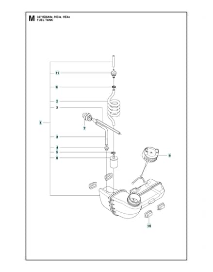 Husqvarna 327HE4X-SERIESFROM20150100001-CURRENT - Fuel Tank