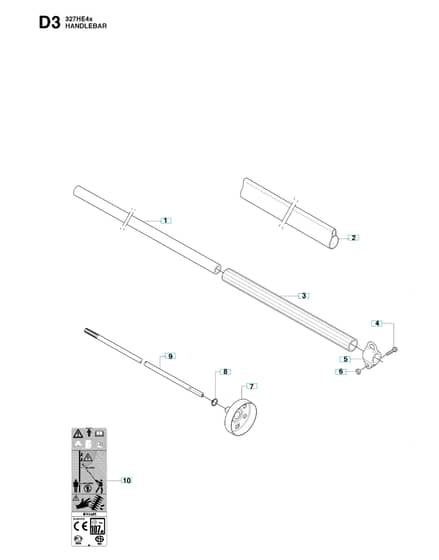 Husqvarna 327HE4X-SERIESFROM20150100001-CURRENT - Handle