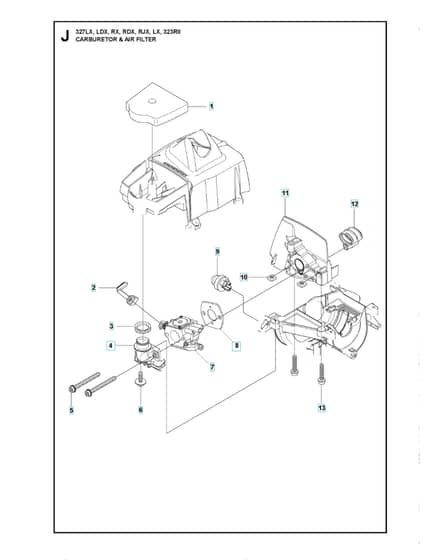 Husqvarna 327rjx - Carburetor & Air Filter