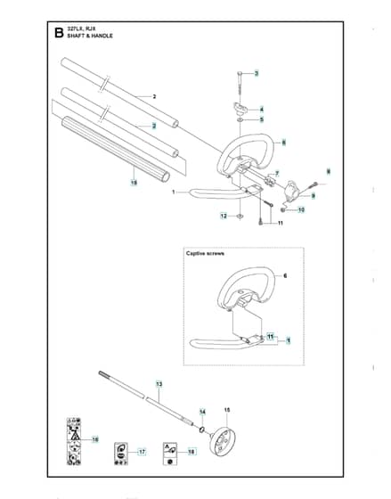 Husqvarna 327rjx - Shaft & Handle
