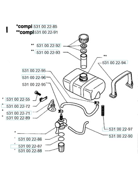 Husqvarna 32 Bl - Fuel Tank