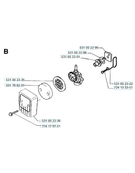Husqvarna 32 Bt - Carburetor & Air Filter