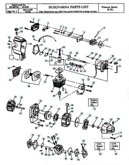 Husqvarna 32RL - 1990-1 - Engine