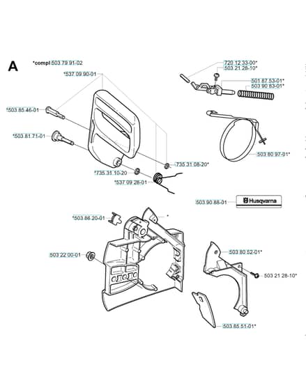 Husqvarna 333 - Chain Brake