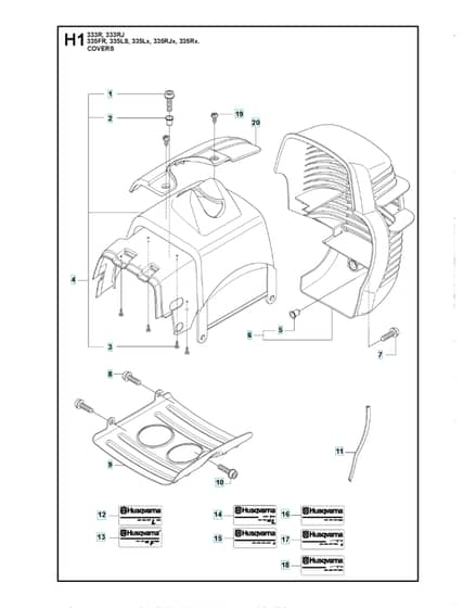 Husqvarna 333R - Cover