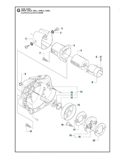Husqvarna 333RJ - Clutch