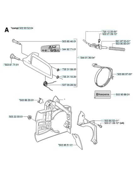 Husqvarna 334T - 2006-Current - Chain Brake & Clutch Cover
