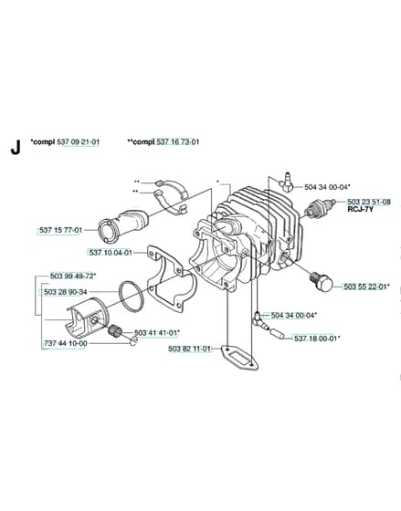 Husqvarna 334T - 2006-Current - Cylinder Piston
