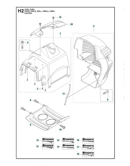 Husqvarna 335 Lx - Cover 2