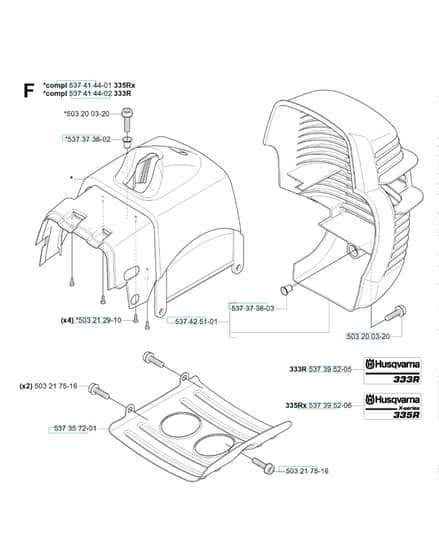 Husqvarna 335r - Cover