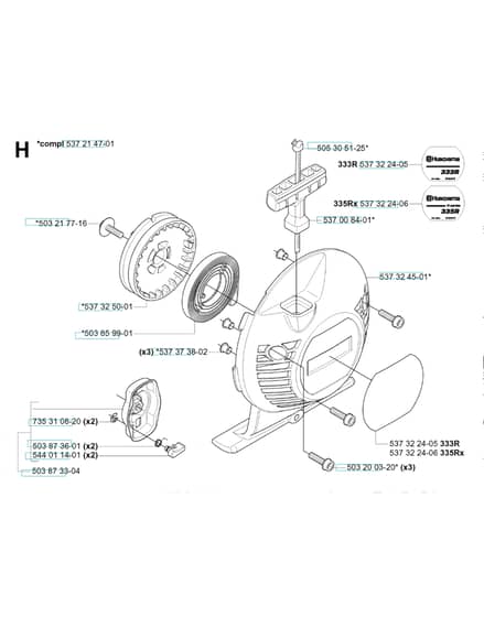 Husqvarna 335r - Starter