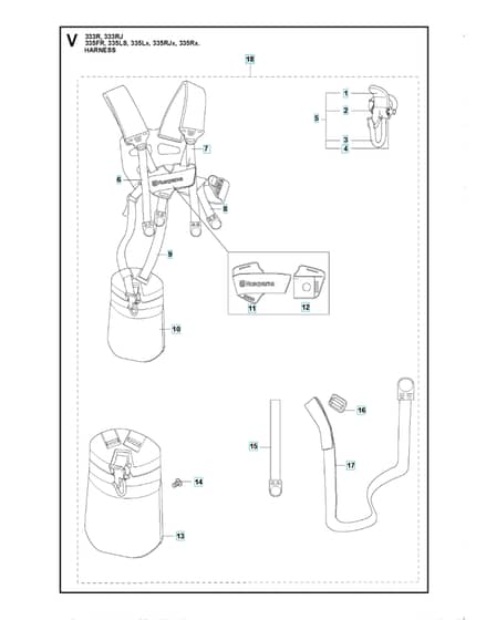 Husqvarna 335rx - Harness