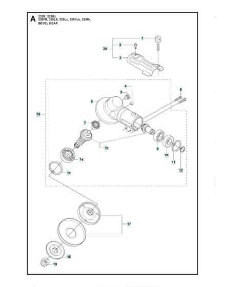 Husqvarna 335RJx - Bevel Gear