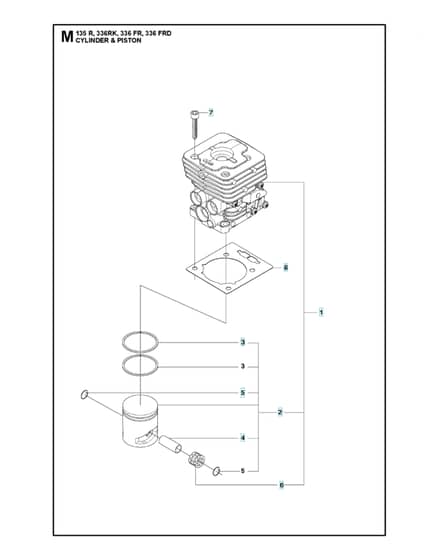 Husqvarna 336FR - Cylinder Piston